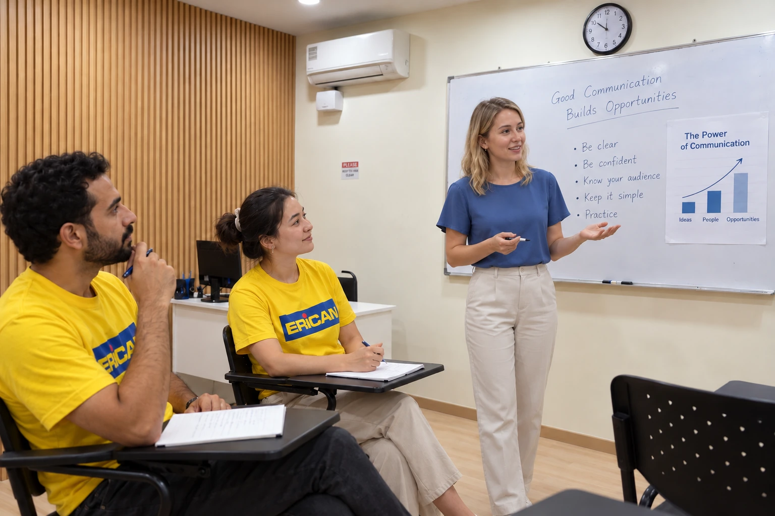 Business & Corporate — illustrated learning scene inspired by Erican classrooms